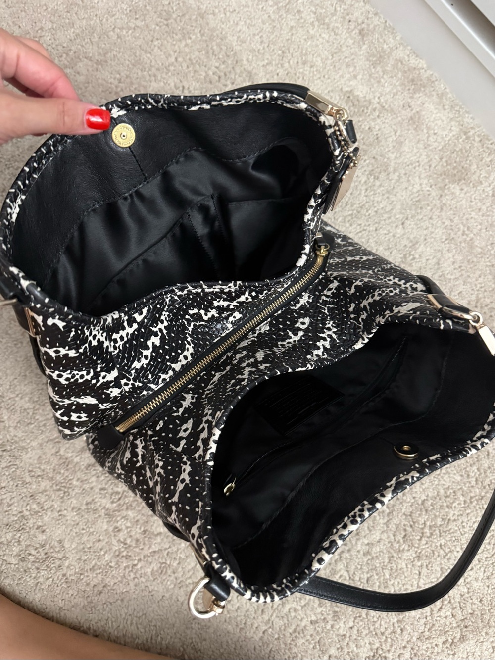 Coach Madison Python Embossed Shoulder Bag - Picture 3 of 8